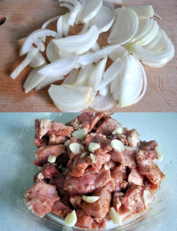 Свинина с цукини (кабачками)